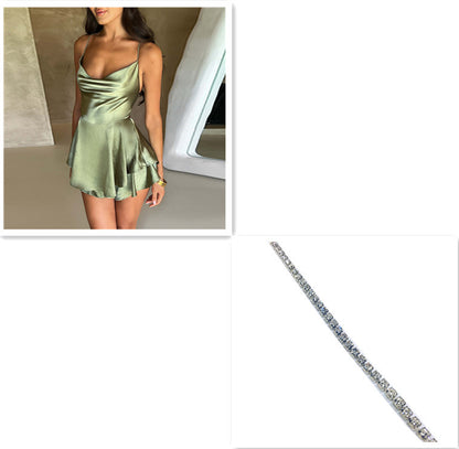 Silky Satin Cami Romper