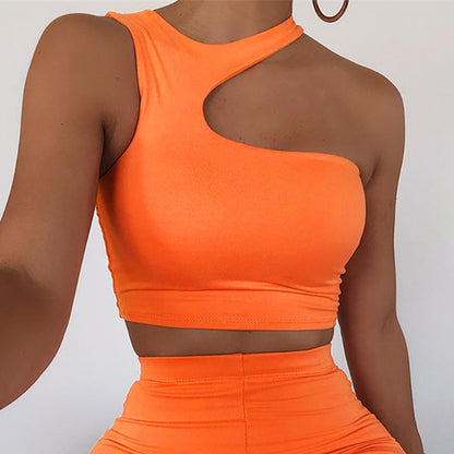 Cut Out Off-Shoulder Crop Top